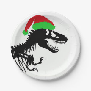 Christmas T-Rex Pappteller