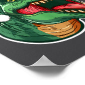 Christmas T-rex  Poster (Ecke)
