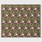 Christmas Tabby Cat Geschenkpapier (Flach)