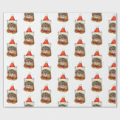 Christmas Tabby Cat Geschenkpapier (Flach)