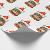 Christmas Tabby Cat Geschenkpapier (Ecke)