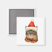 Christmas Tabby Cat Magnet (Vorderseite/Rückseite)