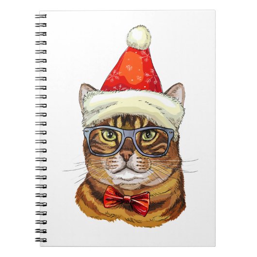 Christmas Tabby Cat Notizblock (Vorderseite)