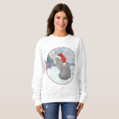 Christmas Tabby Cat Snowy Sweatshirt (Vorne ganz)