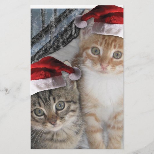 Christmas Tabby Kittens Briefpapier (Vorderseite)