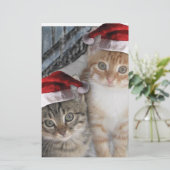 Christmas Tabby Kittens Briefpapier (Stehend Vorderseite)