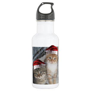 Christmas Tabby Kittens Trinkflasche
