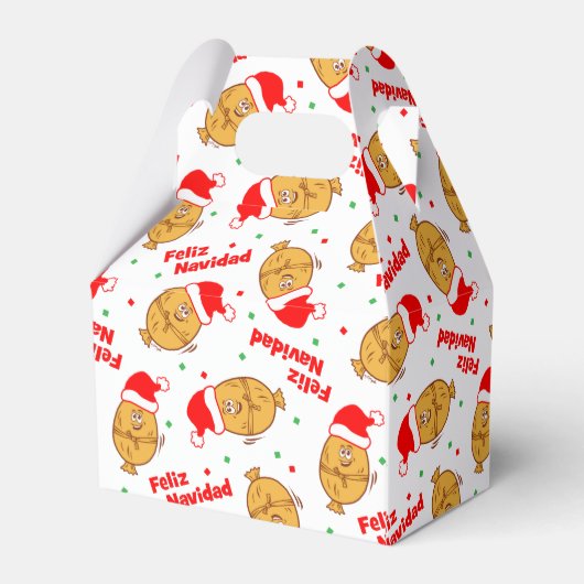 Christmas Tamales Pattern Geschenkschachtel (Rückseite)