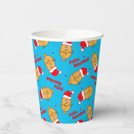 Christmas Tamales Pattern Pappbecher (Links)