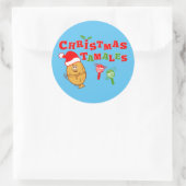 Christmas Tamales Runder Aufkleber (Tasche)