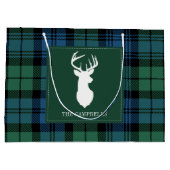Christmas Tartan Clan Campbell Kariert Personalisi Große Geschenktüte (Rückseite)