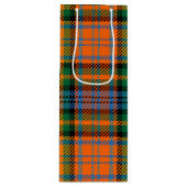 Christmas Tartan Clan Murray Orange Kariert Geschenktüte Für Weinflaschen (Vorderseite)