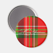Christmas Tartan Magnet (Vorderseite/Rückseite)