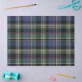 Christmas Tartan Navy Blue Green ID1141B Seidenpapier (Basteln)