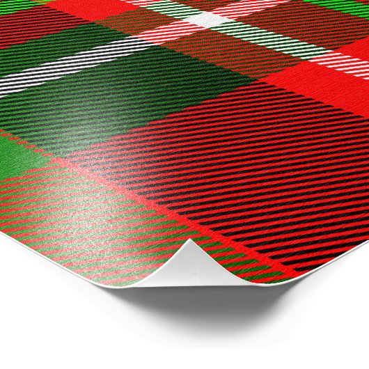 Christmas Tartan Pattern Fotodruck (Ecke)