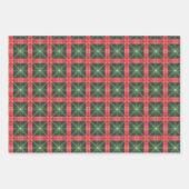 Christmas Tartan Pattern Geschenkpapier Set (Vorderseite 3)