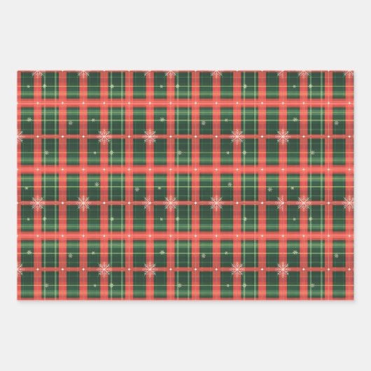 Christmas Tartan Pattern Geschenkpapier Set (Vorderseite 2)