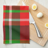 Christmas Tartan Pattern Geschirrtuch (Viertel Falte)