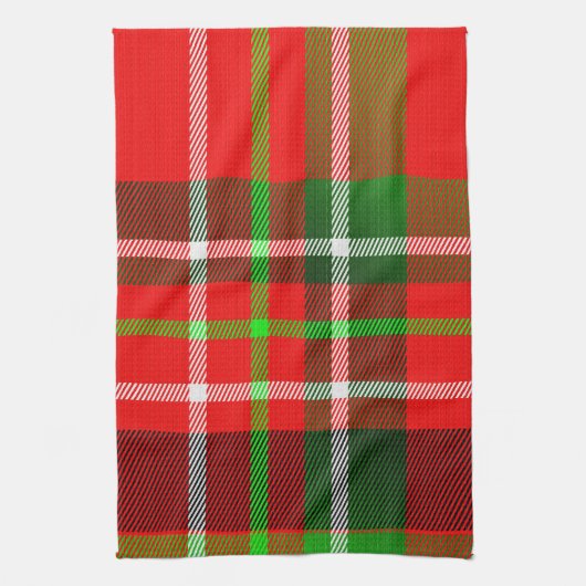 Christmas Tartan Pattern Geschirrtuch (Vertikal)