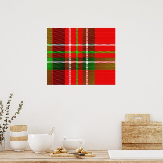 Christmas Tartan Pattern Poster (Küche)
