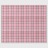 Christmas Tartan Pink/Green ID768 Geschenkpapier (Flach)