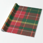Christmas Tartan Red and Green Geschenkpapier (Ungerollt)