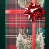 Christmas Tartan Reindeer Geschenkpapier