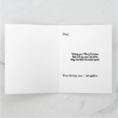 Christmas Tartan Stag Custom Karte (Innenseite)