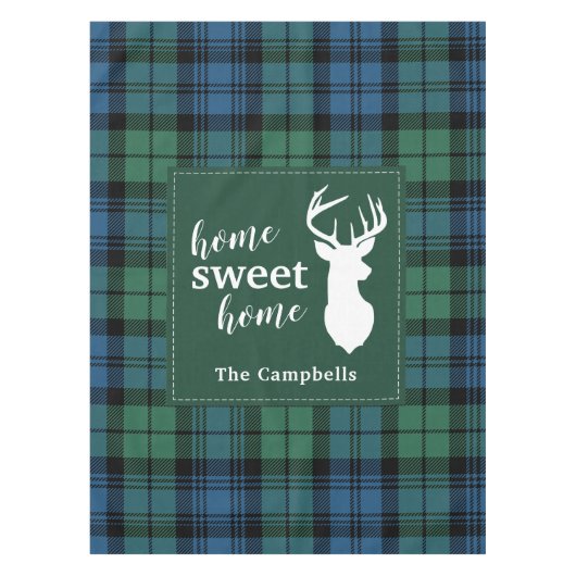 Christmas Tartan Sweet Zuhause Clan Campbell Karie Tischdecke (Vorderseite)