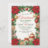 Christmas Tea Holiday Party Invitation Einladung (Vorderseite)