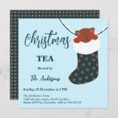  Christmas Tea Holly’s Boots Cat Party Invitation Einladung (Vorne/Hinten)