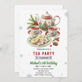 Christmas tea party invitation einladung (Vorne/Hinten)