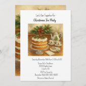 Christmas Tea Party / Tea Time Einladung (Vorne/Hinten)