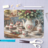 Christmas Tea Time with Cupcakes Seidenpapier (Handwerk)