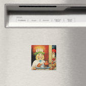 "Christmas Tea" von Jenny Nystrom Magnet (In Situ (Geschirrspüler))