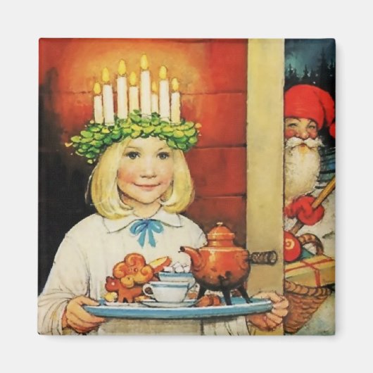 "Christmas Tea" von Jenny Nystrom Magnet (Vorne)
