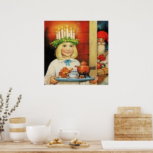 "Christmas Tea" von Jenny Nystrom Poster (Küche)