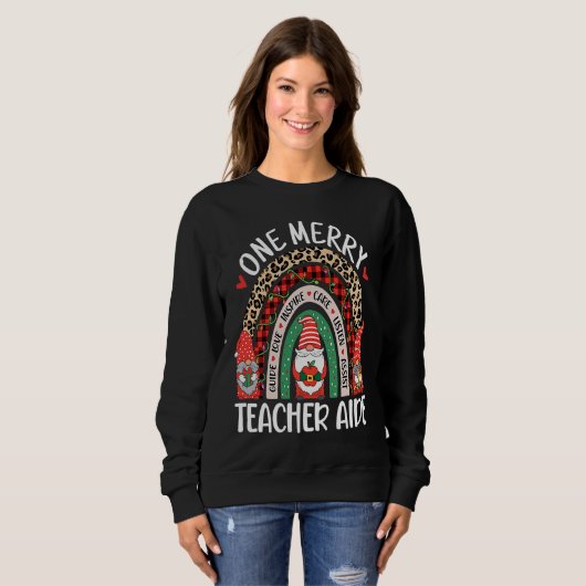 Christmas Teacher Aide  Gnomes Assistant Teacher Sweatshirt (Vorne ganz)