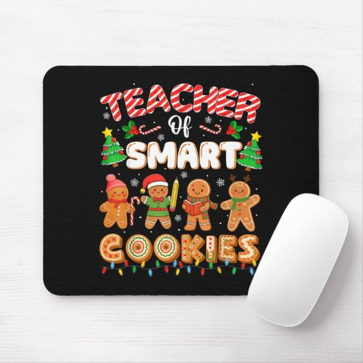 Christmas Teacher Of Smart Cookies Funny Cute Ging Mousepad (Mit Mouse)