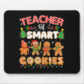 Christmas Teacher Of Smart Cookies Funny Cute Ging Mousepad (Vorne)