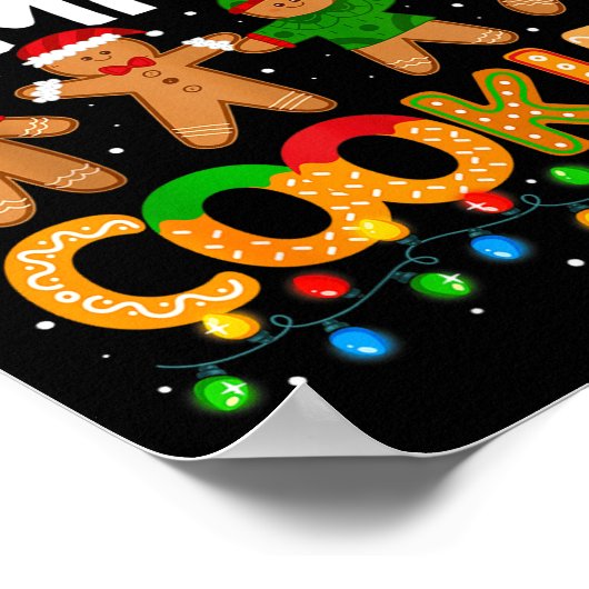 Christmas Teacher Of Smart Cookies Funny Cute Ging Poster (Ecke)