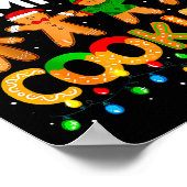 Christmas Teacher Of Smart Cookies Funny Cute Ging Poster (Ecke)