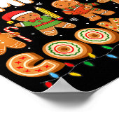Christmas Teacher Of Smart Cookies Funny Cute Ging Poster (Ecke)