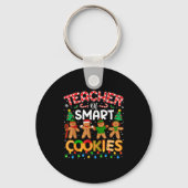 Christmas Teacher Of Smart Cookies Funny Cute Ging Schlüsselanhänger (Vorderseite)