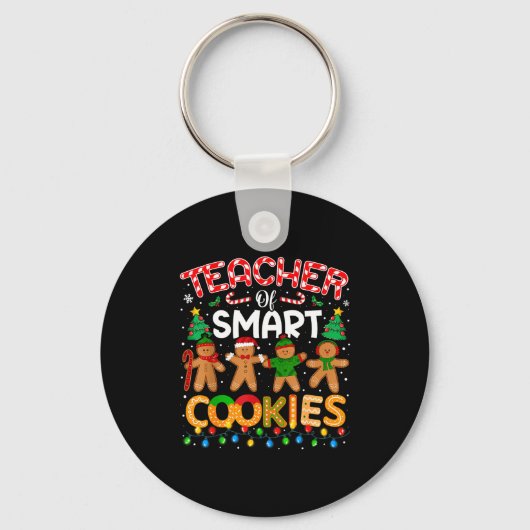 Christmas Teacher Of Smart Cookies Funny Cute Ging Schlüsselanhänger (Vorderseite)