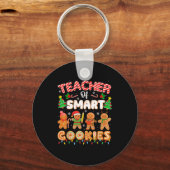 Christmas Teacher Of Smart Cookies Funny Cute Ging Schlüsselanhänger (Vorderseite)