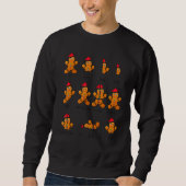 Christmas Teacher Santa Gingerbread Math Teacher M Sweatshirt (Vorderseite)