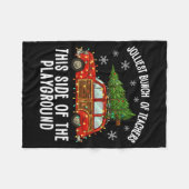 Christmas Teacher Squad Festive Car Tree Lights Xm Fleecedecke (Vorderseite (Horizontal))