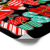 Christmas Teacher Teach Love Insre Xmas Vibes  Poster (Ecke)