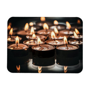 Christmas Tealight Candlelight Magnet
